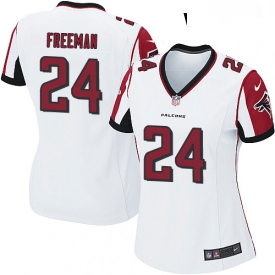 Womens Nike Atlanta Falcons 24 Devonta Freeman Game White NFL Jersey Womens Nike Atlanta Falcons 24 Devonta Freeman Game White NFL Jersey
