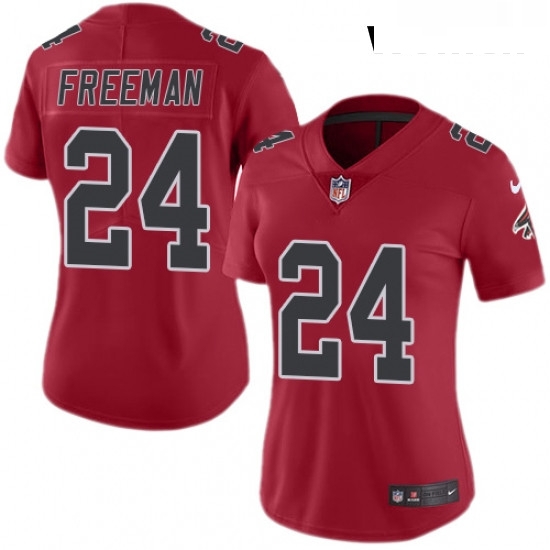 Womens Nike Atlanta Falcons 24 Devonta Freeman Limited Red Rush Vapor Untouchable NFL Jersey Womens Nike Atlanta Falcons 24 Devonta Freeman Limited Red Rush Vapor Untouchable NFL Jersey