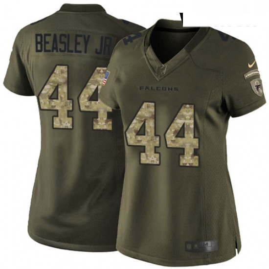 Womens Nike Atlanta Falcons 44 Vic Beasley Elite Green Salute to Service NFL Jersey Womens Nike Atlanta Falcons 44 Vic Beasley Elite Green Salute to Service NFL Jersey