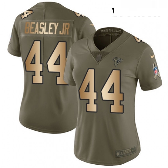 Womens Nike Atlanta Falcons 44 Vic Beasley Limited OliveGold 2017 Salute to Service NFL Jersey Womens Nike Atlanta Falcons 44 Vic Beasley Limited OliveGold 2017 Salute to Service NFL Jersey