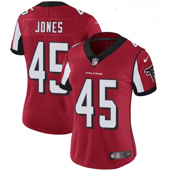 Womens Nike Atlanta Falcons 45 Deion Jones Red Team Color Vapor Untouchable Limited Player NFL Jersey Womens Nike Atlanta Falcons 45 Deion Jones Red Team Color Vapor Untouchable Limited Player NFL Jersey