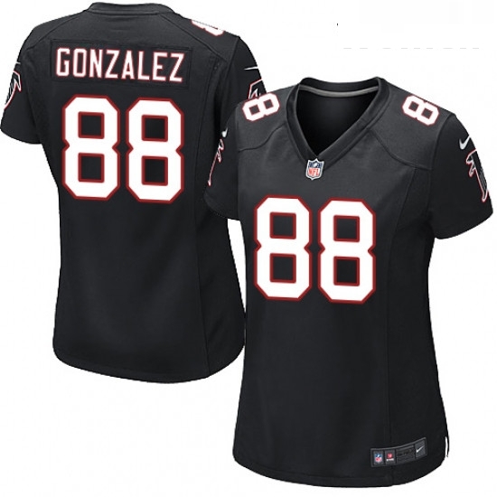 Womens Nike Atlanta Falcons 88 Tony Gonzalez Game Black Alternate NFL Jersey Womens Nike Atlanta Falcons 88 Tony Gonzalez Game Black Alternate NFL Jersey