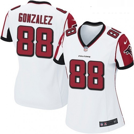 Womens Nike Atlanta Falcons 88 Tony Gonzalez Game White NFL Jersey Womens Nike Atlanta Falcons 88 Tony Gonzalez Game White NFL Jersey