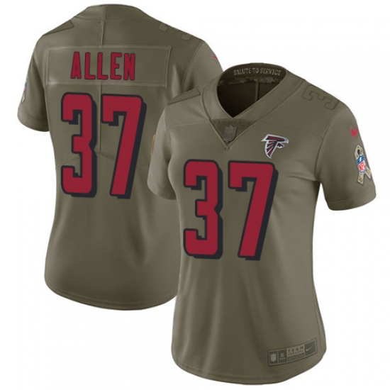 Womens Nike Falcons #37 Ricardo Allen Olive Stitched NFL Limited 2017 Salute to Service Jersey Womens Nike Falcons #37 Ricardo Allen Olive Stitched NFL Limited 2017 Salute to Service Jersey