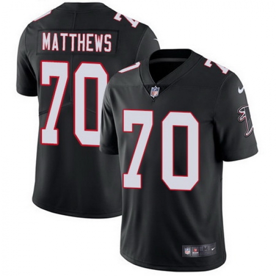 Falcons 70 Jake Matthews Black Alternate Youth Stitched Football Vapor Untouchable Limited Jersey Falcons 70 Jake Matthews Black Alternate Youth Stitched Football Vapor Untouchable Limited Jersey