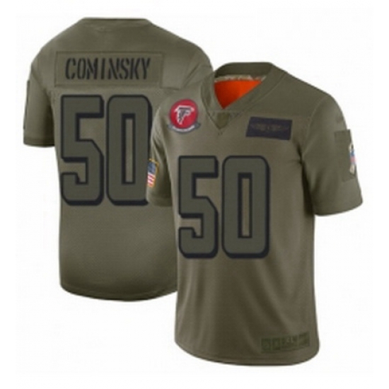 Youth Atlanta Falcons 50 John Cominsky Limited Camo 2019 Salute to Service Football Jersey Youth Atlanta Falcons 50 John Cominsky Limited Camo 2019 Salute to Service Football Jersey