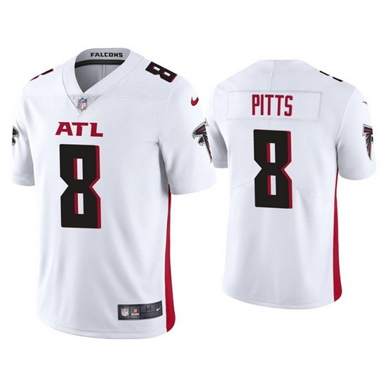 Youth Atlanta Falcons 8 Kyle Pitts White Vapor Untouchable Limited Stitched Jersey Youth Atlanta Falcons 8 Kyle Pitts White Vapor Untouchable Limited Stitched Jersey