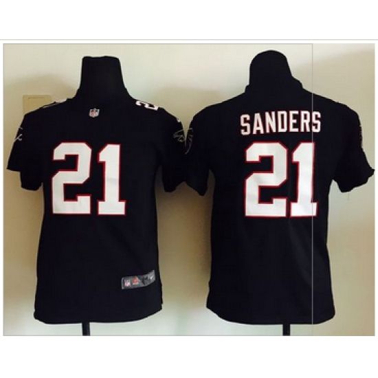 Youth Nike Falcons #21 Deion Sanders Black Alternate Stitched NFL Elite Jersey Youth Nike Falcons #21 Deion Sanders Black Alternate Stitched NFL Elite Jersey