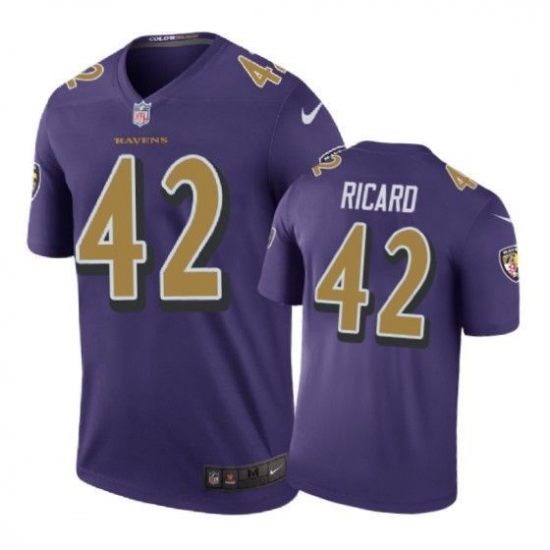 Baltimore Ravens 42 Patrick Ricard Nike color rush Purple Jersey Baltimore Ravens 42 Patrick Ricard Nike color rush Purple Jersey