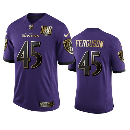 Baltimore Ravens 45 Jaylon Ferguson Men Nike Purple Team 25th Season Golden Limited NFL Jersey Baltimore Ravens 45 Jaylon Ferguson Men Nike Purple Team 25th Season Golden Limited NFL Jersey
