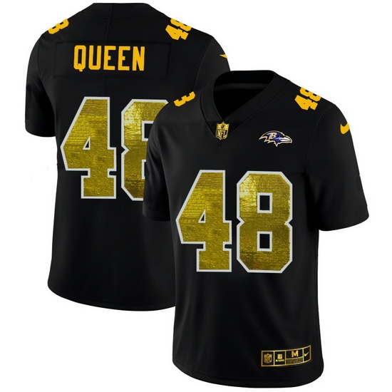 Baltimore Ravens 48 Patrick Queen Men Black Nike Golden Sequin Vapor Limited NFL Jersey Baltimore Ravens 48 Patrick Queen Men Black Nike Golden Sequin Vapor Limited NFL Jersey
