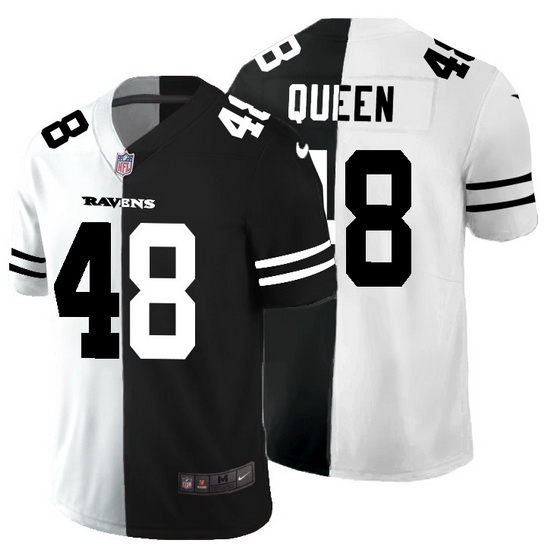 Baltimore Ravens 48 Patrick Queen Men Black V White Peace Split Nike Vapor Untouchable Limited NFL Jersey Baltimore Ravens 48 Patrick Queen Men Black V White Peace Split Nike Vapor Untouchable Limited NFL Jersey