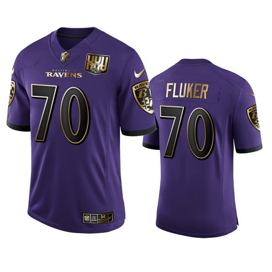 Baltimore Ravens 70 D J Fluker Men Nike Purple Team 25th Season Golden Limited NFL Jersey Baltimore Ravens 70 D J Fluker Men Nike Purple Team 25th Season Golden Limited NFL Jersey