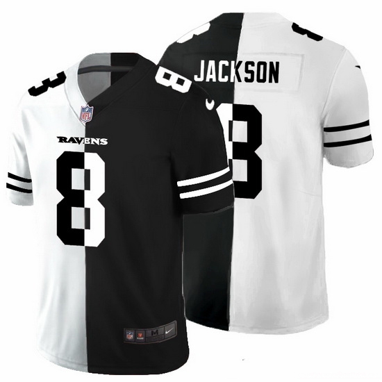 Baltimore Ravens 8 Lamar Jackson Men Black V White Peace Split Nike Vapor Untouchable Limited NFL Jersey Baltimore Ravens 8 Lamar Jackson Men Black V White Peace Split Nike Vapor Untouchable Limited NFL Jersey