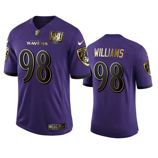 Baltimore Ravens 98 Brandon Williams Men Nike Purple Team 25th Season Golden Limited NFL Jersey Baltimore Ravens 98 Brandon Williams Men Nike Purple Team 25th Season Golden Limited NFL Jersey