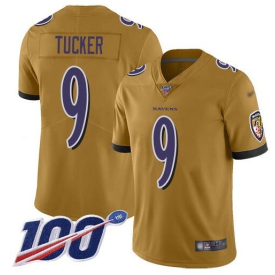 Men BALTIMORE RAVENS LIMITED INVERTED LEGEND #9 JUSTIN TUCKER GOLD JERSEY Men BALTIMORE RAVENS LIMITED INVERTED LEGEND #9 JUSTIN TUCKER GOLD JERSEY