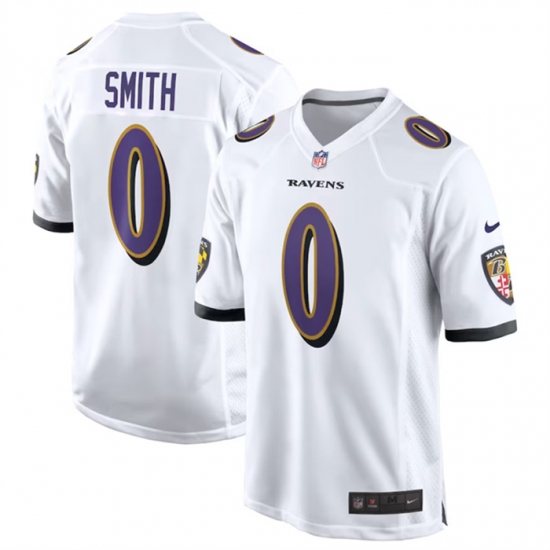 Men Baltimore Ravens 0 Roquan Smith White Game Football Jersey Men Baltimore Ravens 0 Roquan Smith White Game Football Jersey