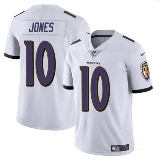 Men Baltimore Ravens 10 Emory Jones White Vapor Limited Football Jersey Men Baltimore Ravens 10 Emory Jones White Vapor Limited Football Jersey