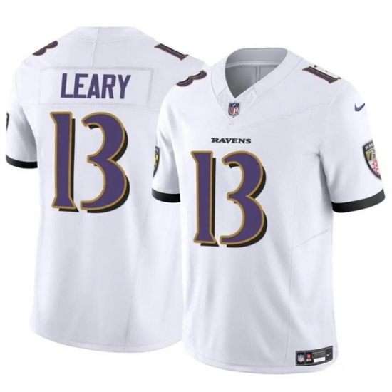 Men Baltimore Ravens 13 Devin Leary White 2023 F U S E Vapor Limited Football Jersey Men Baltimore Ravens 13 Devin Leary White 2023 F U S E Vapor Limited Football Jersey