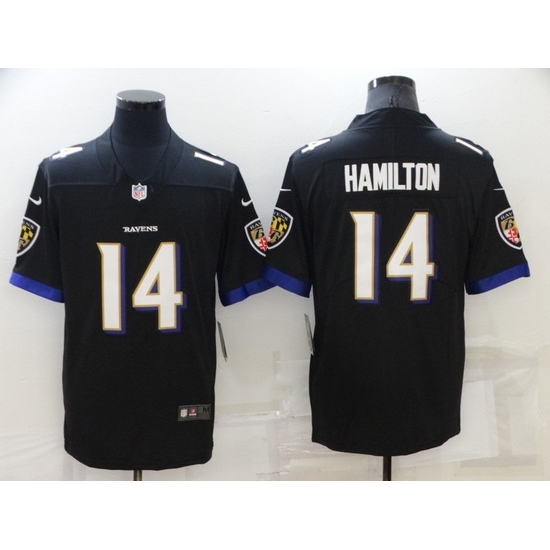 Men Baltimore Ravens 14 Kyle Hamilton Black Vapor Untouchable Limited Stitched jersey Men Baltimore Ravens 14 Kyle Hamilton Black Vapor Untouchable Limited Stitched jersey
