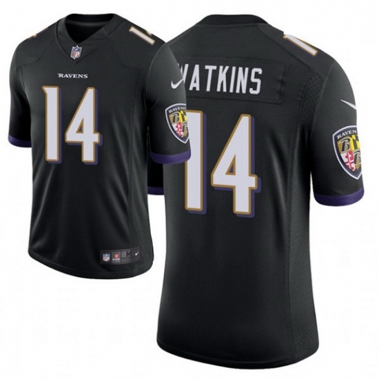 Men Baltimore Ravens 14 Sammy Watkins Black Vapor Limited Jersey Men Baltimore Ravens 14 Sammy Watkins Black Vapor Limited Jersey