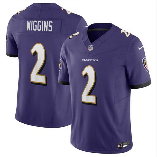 Men Baltimore Ravens 2 Nate Wiggins Purple 2024 Draft F U S E Vapor Limited Football Jersey Men Baltimore Ravens 2 Nate Wiggins Purple 2024 Draft F U S E Vapor Limited Football Jersey