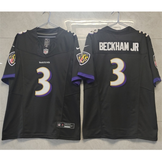 Men Baltimore Ravens 3 Odell Beckham Jr Black 2023 F U S E Vapor Untouchable Stitched Football Jersey Men Baltimore Ravens 3 Odell Beckham Jr Black 2023 F U S E Vapor Untouchable Stitched Football Jersey
