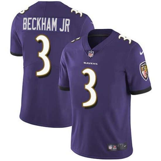 Men Baltimore Ravens 3 Odell Beckham Jr Purple Vapor Untouchable Football Jersey Men Baltimore Ravens 3 Odell Beckham Jr Purple Vapor Untouchable Football Jersey