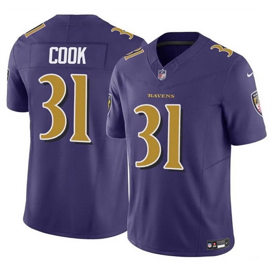 Men Baltimore Ravens 31 Dalvin Cook Purple 2024 F U S E Color Rush Vapor Limited Football Jersey Men Baltimore Ravens 31 Dalvin Cook Purple 2024 F U S E Color Rush Vapor Limited Football Jersey
