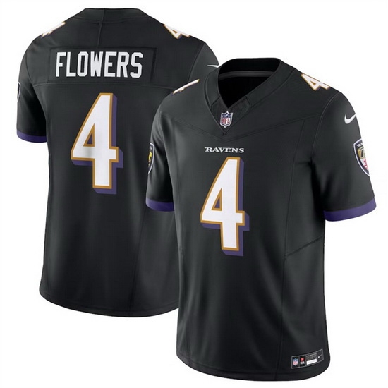 Men Baltimore Ravens 4 Zay Flowers Black 2023 F U S E Vapor Limited Football Jersey Men Baltimore Ravens 4 Zay Flowers Black 2023 F U S E Vapor Limited Football Jersey