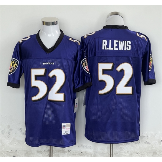 Men Baltimore Ravens 52 Ray Lewis Purple Throwback Football Jersey Men Baltimore Ravens 52 Ray Lewis Purple Throwback Football Jersey