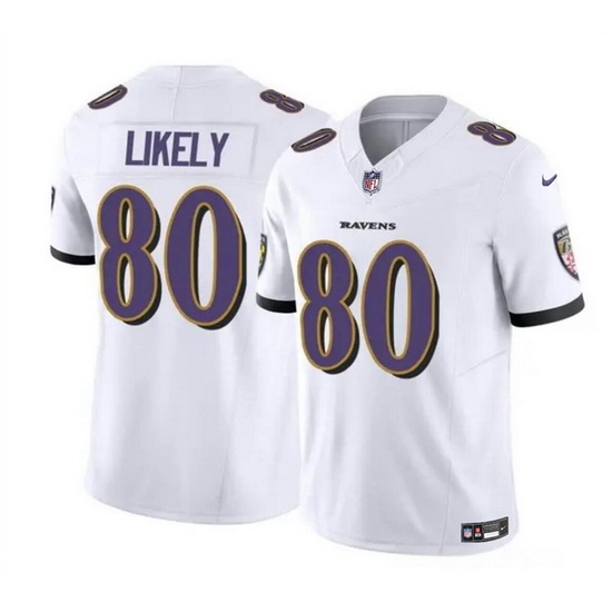 Men Baltimore Ravens 80 Isaiah Likely White 2023 F U S E Vapor Limited Football Jersey Men Baltimore Ravens 80 Isaiah Likely White 2023 F U S E Vapor Limited Football Jersey
