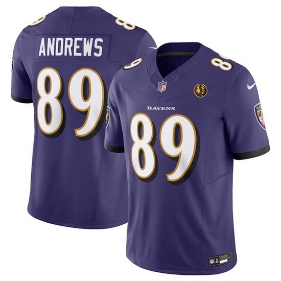 Men Baltimore Ravens 89 Mark Andrews Purple 2023 F U S E With John Madden Patch Vapor Limited Stitched Football Jersey Men Baltimore Ravens 89 Mark Andrews Purple 2023 F U S E With John Madden Patch Vapor Limited Stitched Football Jersey