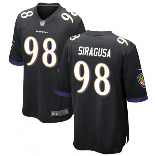 Men Baltimore Ravens #98 Tony Siragusa Black Vapor Limited Stitched Jersey Men Baltimore Ravens #98 Tony Siragusa Black Vapor Limited Stitched Jersey