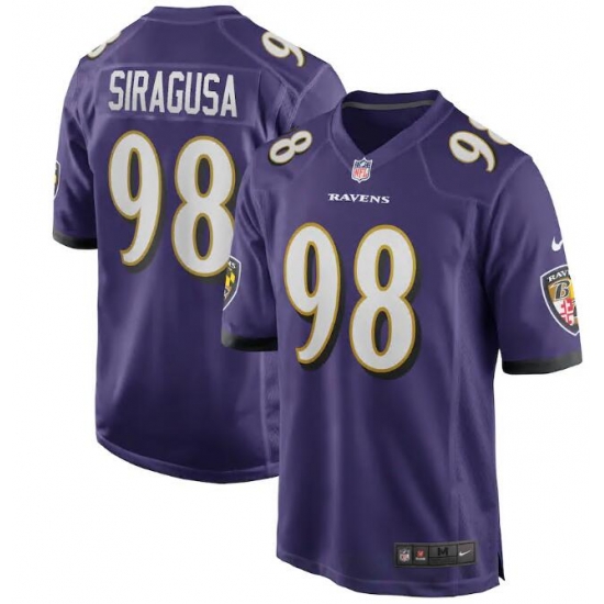 Men Baltimore Ravens #98 Tony Siragusa Purple Vapor Limited Stitched Jersey Men Baltimore Ravens #98 Tony Siragusa Purple Vapor Limited Stitched Jersey