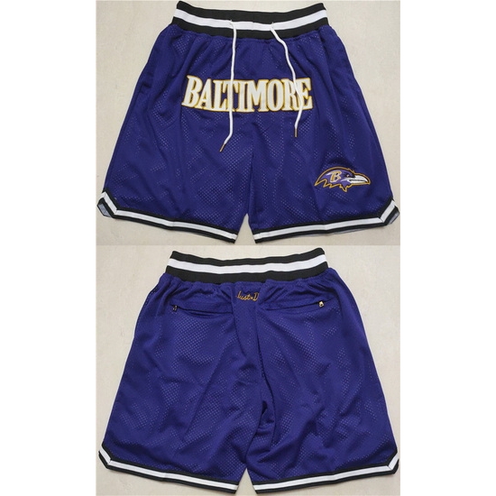 Men Baltimore Ravens Purple Shorts Men Baltimore Ravens Purple Shorts