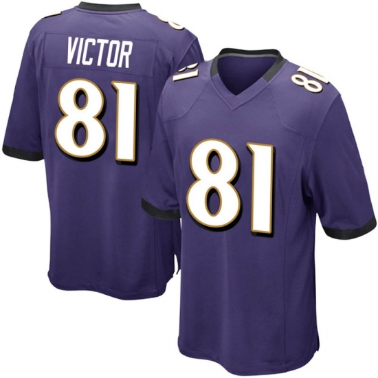 Men Nike Baltimore Ravens Binjimen Victor #81 Purple Vapor Limited Jersey Men Nike Baltimore Ravens Binjimen Victor #81 Purple Vapor Limited Jersey