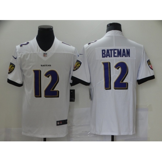 Men's Baltimore Ravens #12 Rashod Bateman Nike White 2021 NFL Draft First Round Pick Leopard Jersey Men's Baltimore Ravens #12 Rashod Bateman Nike White 2021 NFL Draft First Round Pick Leopard Jersey