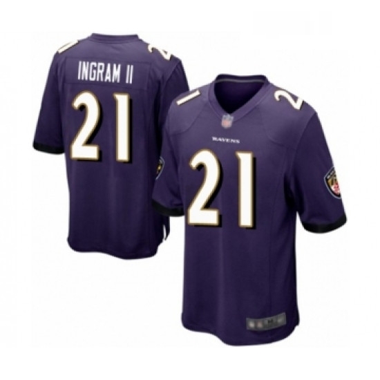 Mens Baltimore Ravens 21 Mark Ingram II Game Purple Team Color Football Jersey Mens Baltimore Ravens 21 Mark Ingram II Game Purple Team Color Football Jersey