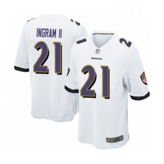Mens Baltimore Ravens 21 Mark Ingram II Game White Football Jersey Mens Baltimore Ravens 21 Mark Ingram II Game White Football Jersey