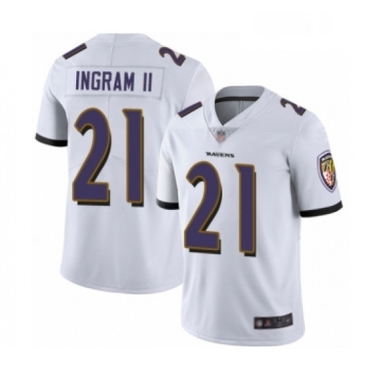 Mens Baltimore Ravens 21 Mark Ingram II White Vapor Untouchable Limited Player Football Jersey Mens Baltimore Ravens 21 Mark Ingram II White Vapor Untouchable Limited Player Football Jersey