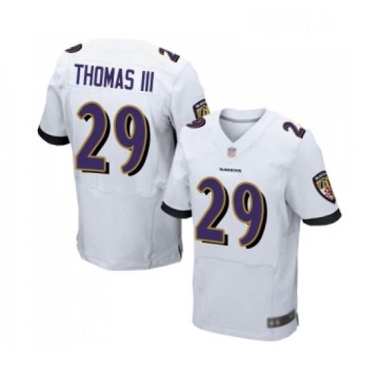 Mens Baltimore Ravens 29 Earl Thomas III Elite White Football Jersey Mens Baltimore Ravens 29 Earl Thomas III Elite White Football Jersey