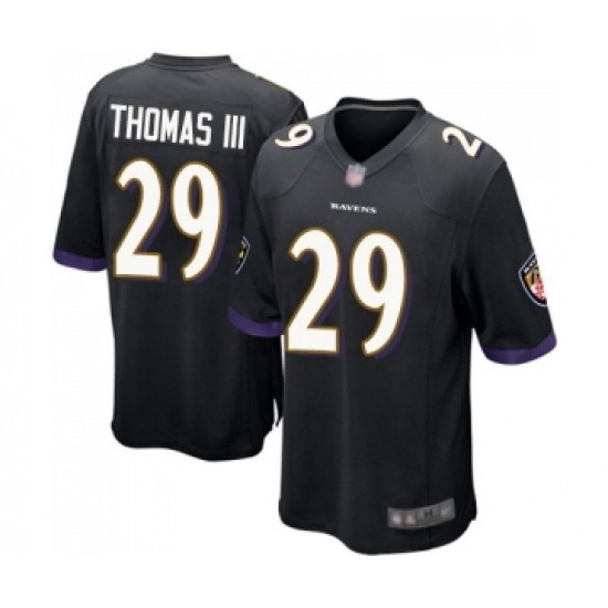 Mens Baltimore Ravens 29 Earl Thomas III Game Black Alternate Football Jersey Mens Baltimore Ravens 29 Earl Thomas III Game Black Alternate Football Jersey