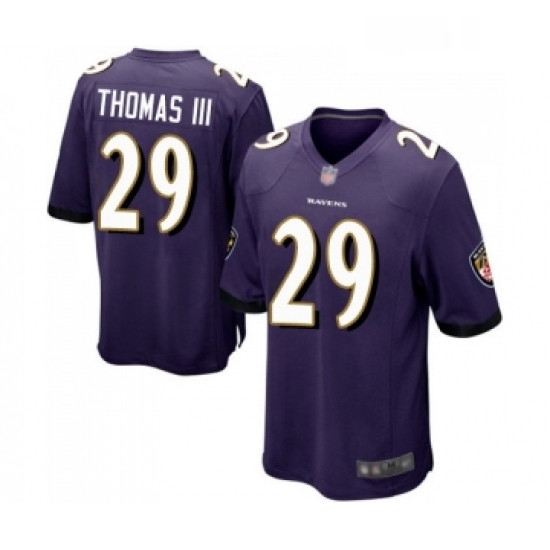 Mens Baltimore Ravens 29 Earl Thomas III Game Purple Team Color Football Jersey Mens Baltimore Ravens 29 Earl Thomas III Game Purple Team Color Football Jersey