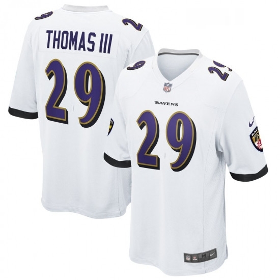 Mens Baltimore Ravens 29 Earl Thomas Nike White Game Jersey Mens Baltimore Ravens 29 Earl Thomas Nike White Game Jersey
