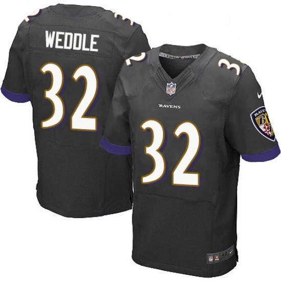 Mens Nike Baltimore Ravens 32 Eric Weddle Elite Black Alternate NFL Jersey Mens Nike Baltimore Ravens 32 Eric Weddle Elite Black Alternate NFL Jersey