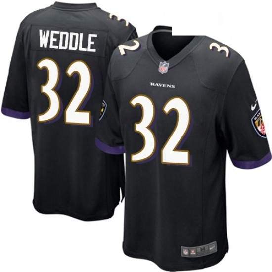 Mens Nike Baltimore Ravens 32 Eric Weddle Game Black Alternate NFL Jersey Mens Nike Baltimore Ravens 32 Eric Weddle Game Black Alternate NFL Jersey