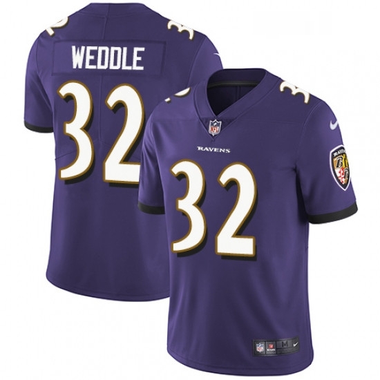 Mens Nike Baltimore Ravens 32 Eric Weddle Purple Team Color Vapor Untouchable Limited Player NFL Jersey Mens Nike Baltimore Ravens 32 Eric Weddle Purple Team Color Vapor Untouchable Limited Player NFL Jersey