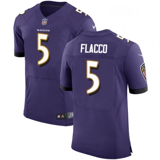 Mens Nike Baltimore Ravens 5 Joe Flacco Elite Purple Team Color NFL Jersey Mens Nike Baltimore Ravens 5 Joe Flacco Elite Purple Team Color NFL Jersey