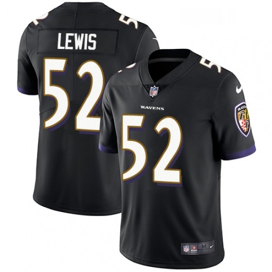 Mens Nike Baltimore Ravens 52 Ray Lewis Black Alternate Vapor Untouchable Limited Player NFL Jersey